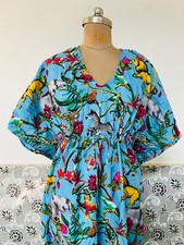 Inde Turquoise Floral Kaftan