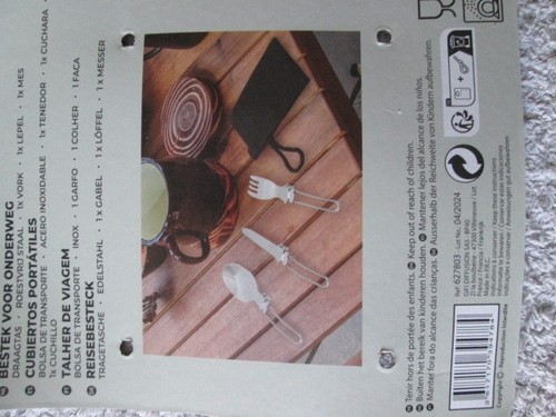 Set couvert camping neuf - couvert, acier