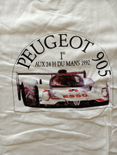 T-shirt Peugeot  collector 24h du mans 905. 1° en 92.  taille XXL coton col rond