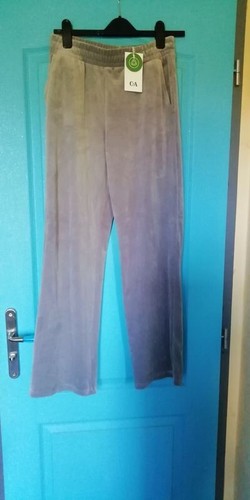 Pantalon jogging velours gris - pantalon,