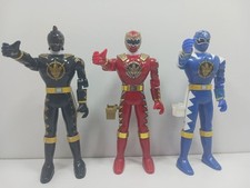 Jeu de figurines Power Rangers Abaranger Abare rouge noir bleu bras testé Japon