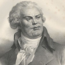 Henri Grévedon Georges Jacques Danton - Lithographie In-folio originale XIXe