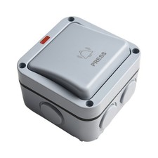 Interrupteur bouton sonnette extérieur étanche et anti-poussière 1* IP66 220V