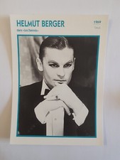 HELMUT BERGER dans Les damnés - CARTE FICHE CINEMA PORTRAIT DE STAR
