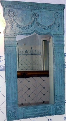 Miroir mural bois précieux - miroir,