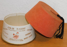 vintage 1950 BOITE CONFISERIE BARBE COMMERCE oran ALGERIE chechia FEZ loukoum