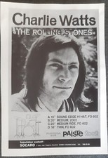 Publicité advert  advertising Paiste CHARLIE WATTS ROLLING STONES 1975
