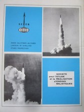 1/1969 PUB SEREB ENGINS BALISTIQUES SNLE MSBS SSBS / SEPR ESPACE CLE FRENCH AD