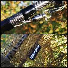 Carpe Épuisette 42 " Caoutchouté Réseau - 2tlg. 1,8m Full Carbo Netfloat Aimant