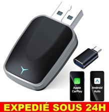✅ Adaptateur Sans fil 2 en 1 Pour CarPlay  Android Auto Plug & Play Voiture