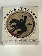 Dessous de verre en grès et naturel Thirstystone Dos en liège 4 Sous Verres Neuf