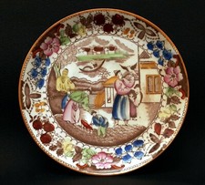 OLD ASIAN PORCELAIN SMALL PLATE 13.5 CM DIAM CHINA JAPAN