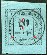 COLONIES GUADELOUPE TAXE N° 7