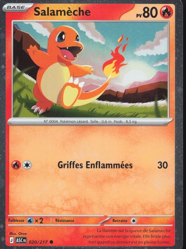 Carte pokémon salamèche - pokémon,
