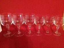 3 VERRES à VIN rouge et 3