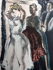 BERTHOMME ST ANDRE -"MAISON CLOSE A PARIS"-PETITE LITHO/TYPO ORIGINALE 1950-MCL1