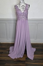 Robe soirée lilas longue