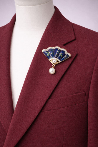 Broche forme éventail - broche,