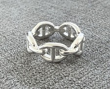 Hermès - Bague en argent neuve - Chaîne d'Ancre taille 53 - HERMES