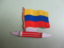  drapeaux métal , VENEZUELA  AMERICORAMA de L'ALSACIENNE Biscuits Vintage 60