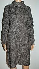 Robe pull hiver gris chiné