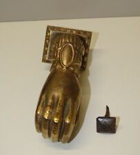 -HEURTOIR de PORTE MAIN en BRONZE clou Forgé déco PORTE ANCIENNE COLLECTION D