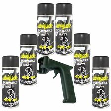 Noir Mat 6 Spray Vernis Voiture Peinture Chaque 400ml Avec Poignée Ludwiglacke