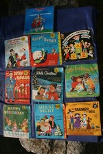 9 disques vinyle 45 T en anglais pour enfants **