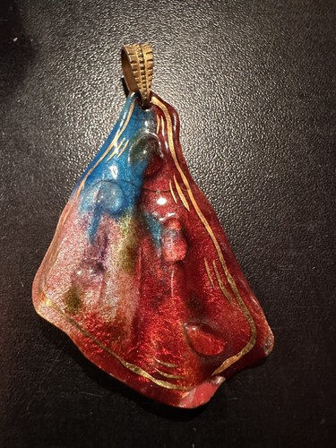Job rare pendentif emaillée - rare,