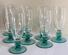 8 FLUTES A CHAMPAGNE VERRE VERT LUMINARC MOLIERE SAPHIR H 15,3 cm