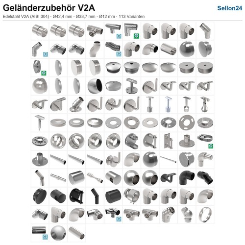 Geländerzubehör v2a acier - v2a,