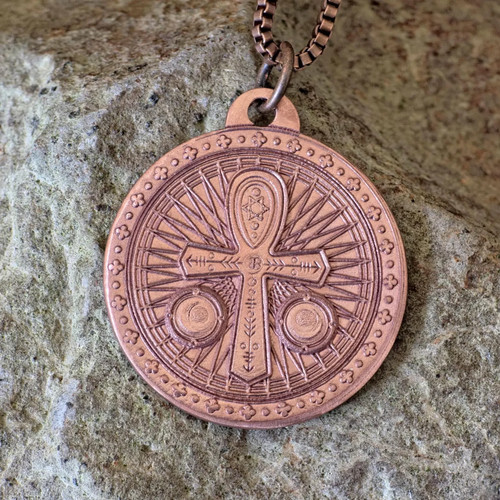 Collier croix ankh - d'ankh, cuivre