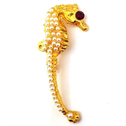 Broche hippocampe chance - hippocampe, de