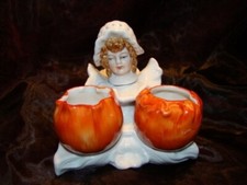 Sel Poivre Figurine Cuisiniere Potiron Style Art Deco-allemand Style Art Nouveau