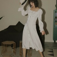 Femme Ruche Robe Long Manches