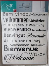 Autocollant sticker Bienvenue adhésif vinyl Décoration Salon 67,5 X 48,5cm