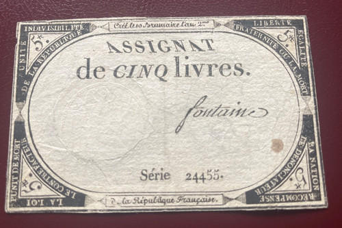 Assignat livres - assignat,