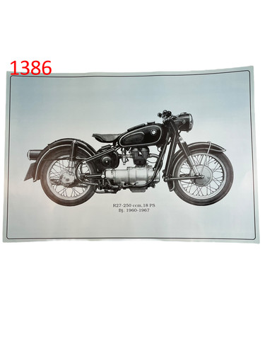 Poster plakat bmw r27 - r27, ccm