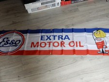 banderole publicitaire esso , station , no plaque tôle publicitaire ,