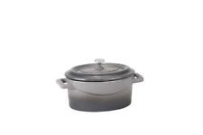Mini cocotte ovale grise en