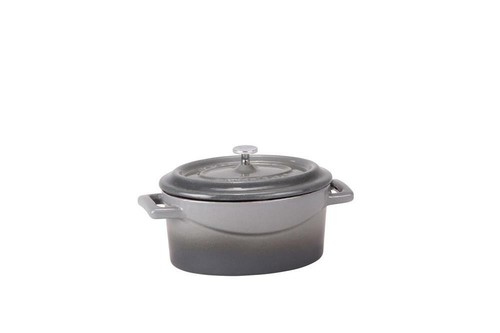 Mini cocotte ovale grise - , en