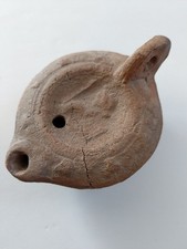 LAMPE A HUILE ANCIENNE ROMAINE A BEC ANCIENNE COLLECTION DANS L ETAT DIM 10,4 CM