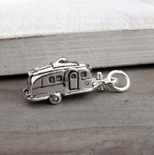 Silver 3D Camper Charm - RV