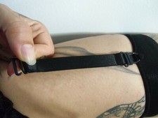 1 Porte jarretelle à l'unité élastique noir pince crochet remplacement rechange