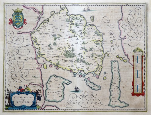 Danemark fionie carte ancienne - danemark,
