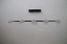 Suspension luminaire en argent à 5 LED à hauteur réglable