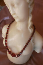 Collier bakélite perles rouge