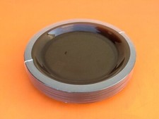 Années 1970 6 assiettes plates (emballage d' origine) Verre trempé couleur brun