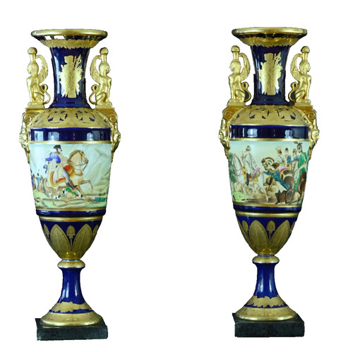 Superbe paire vases - vases, ancien