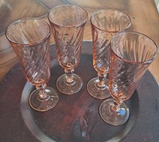 Lot 4 Flûtes Champagne Vintage ROSALINE Luminarc Arcoroc Verre Rose